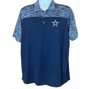 Dallas Cowboys Antiqua Navy Polo Men's Shirt Large EUC!!